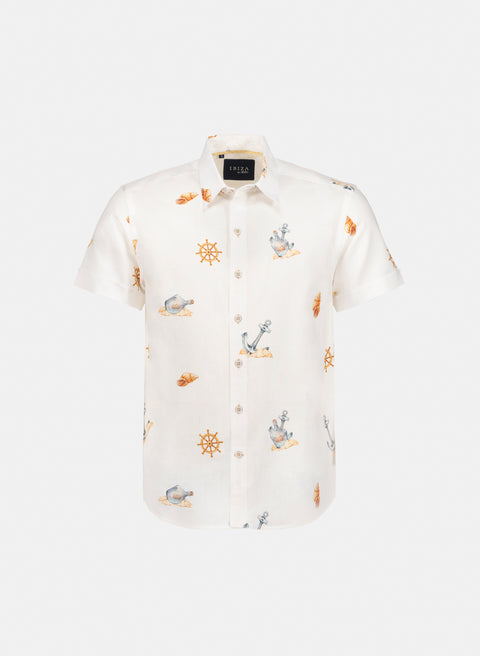 Camisa manga corta Lino Algodón Paraga Náufrago