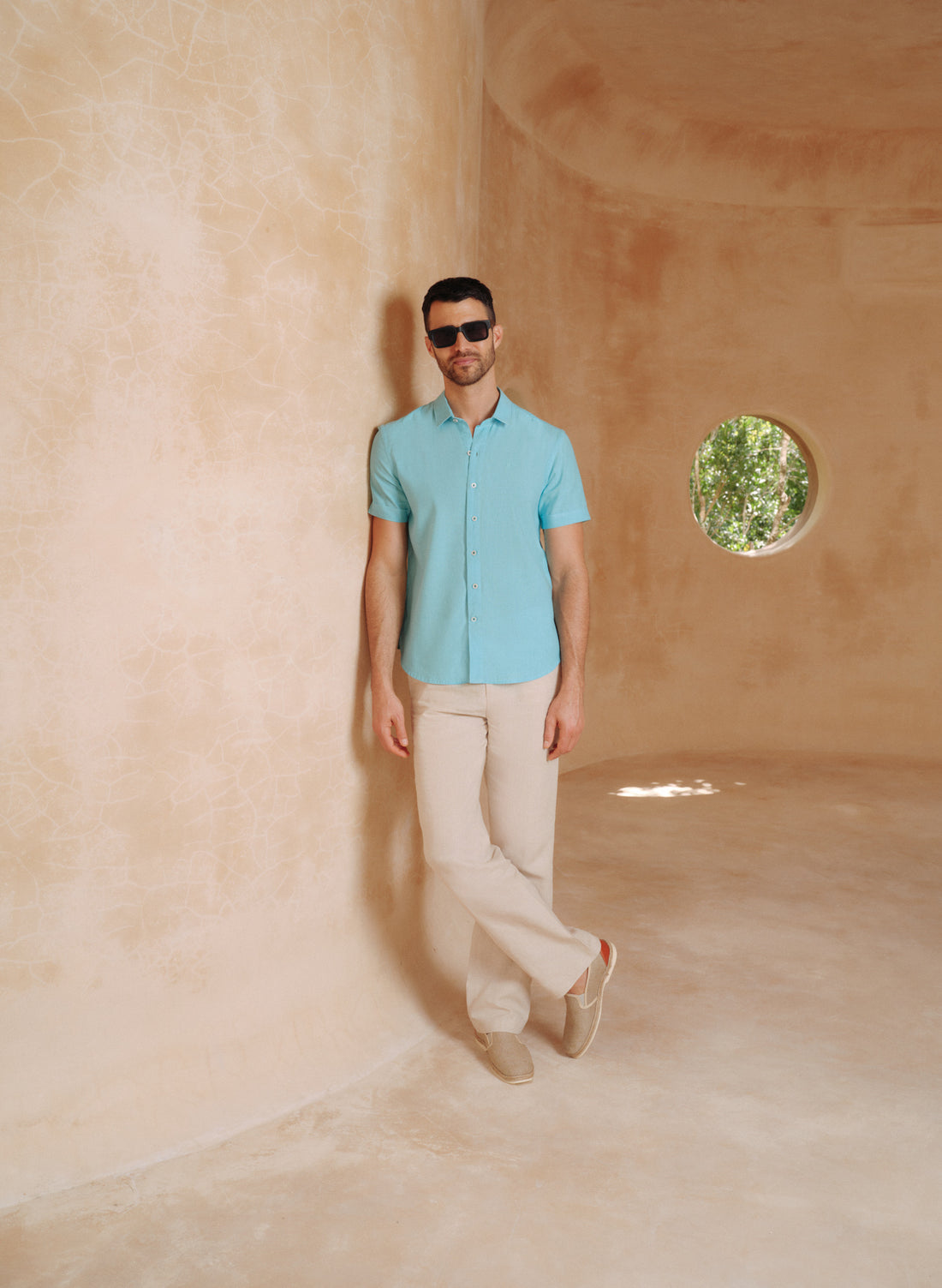 Camisa manga corta Lino Algodón Park