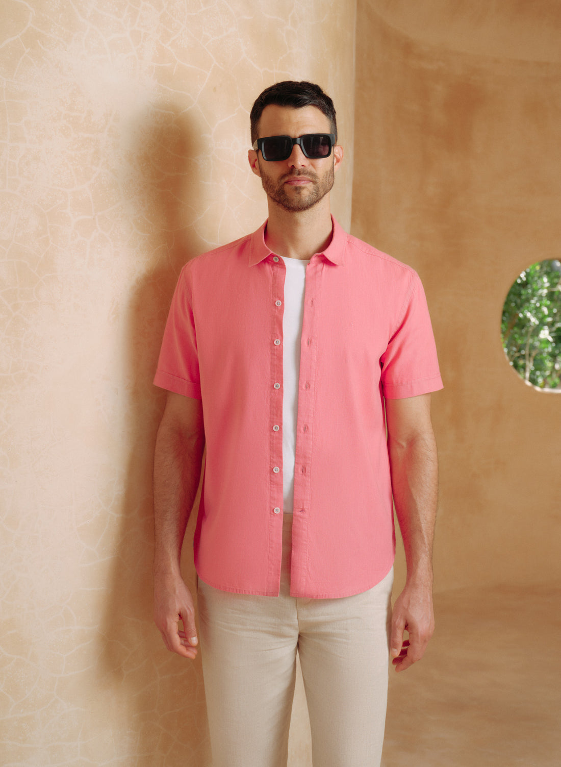 Camisa manga corta Lino Algodón Park