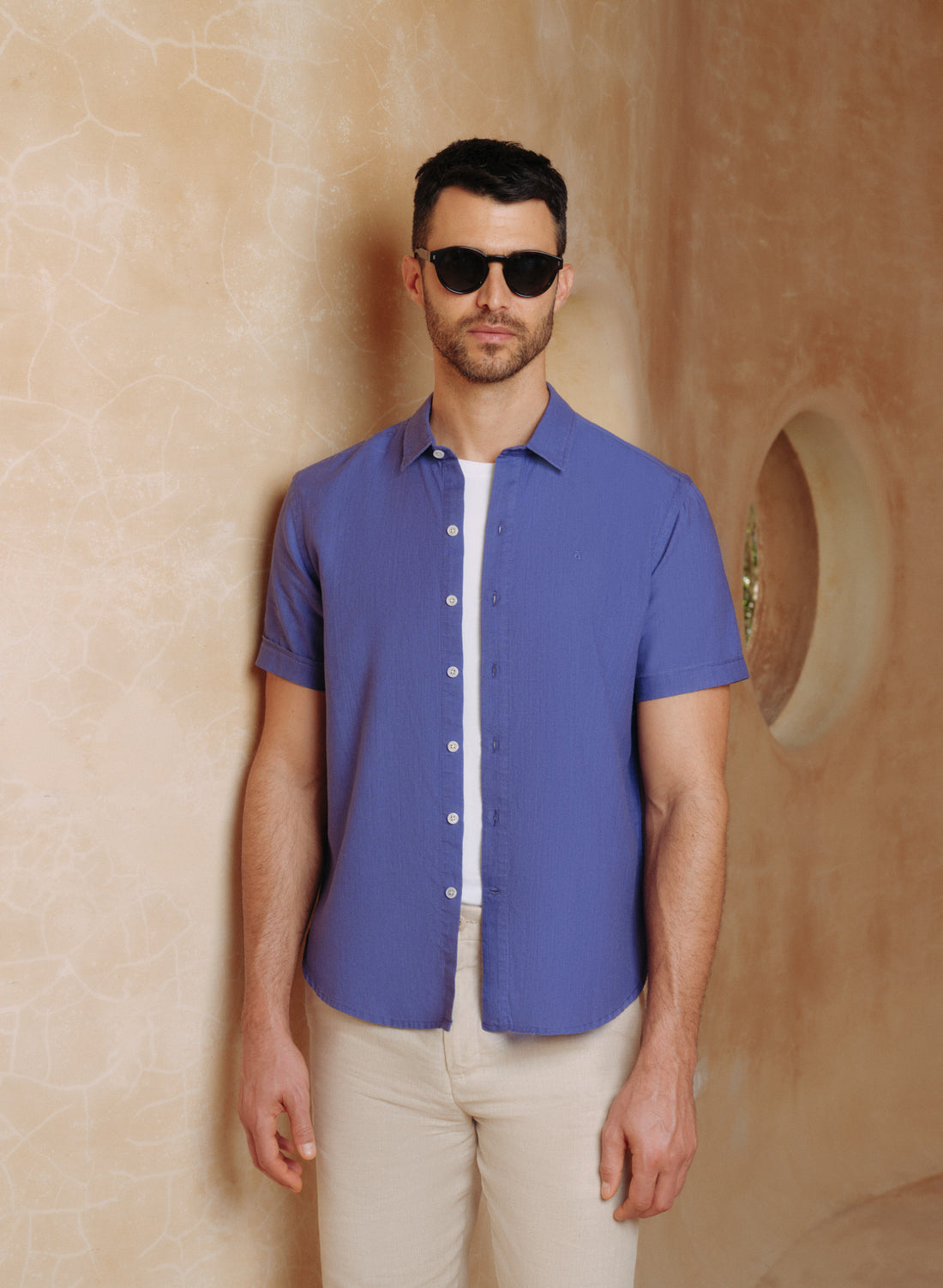 Camisa manga corta Lino Algodón Park