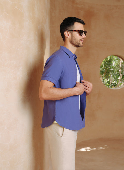 Camisa manga corta Lino Algodón Park