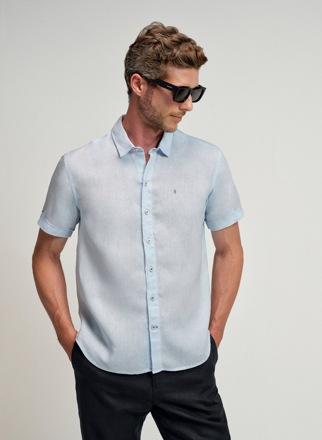 Camisa manga corta Lino Algodón Park