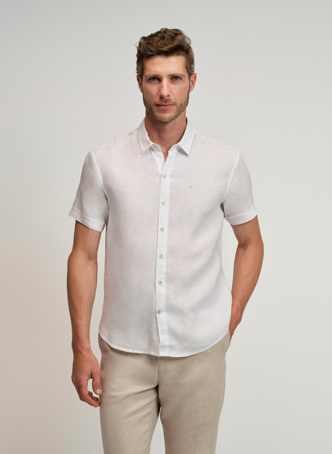 Camisa manga corta Lino Algodón Park