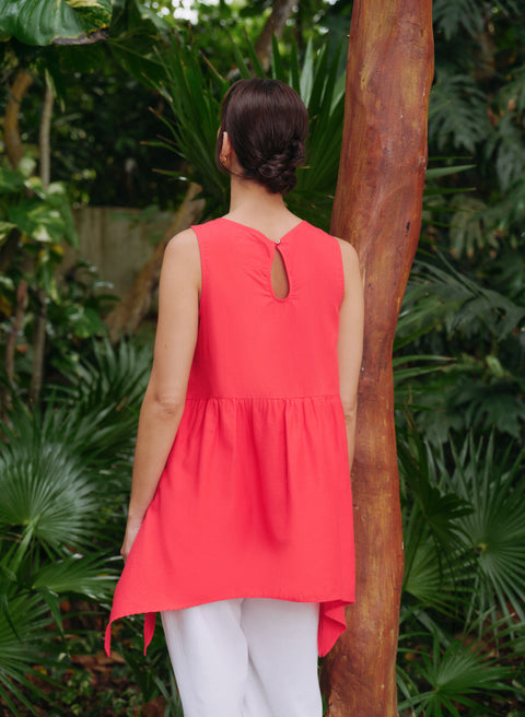 Blusa sin mangas Lino Algodón Petra