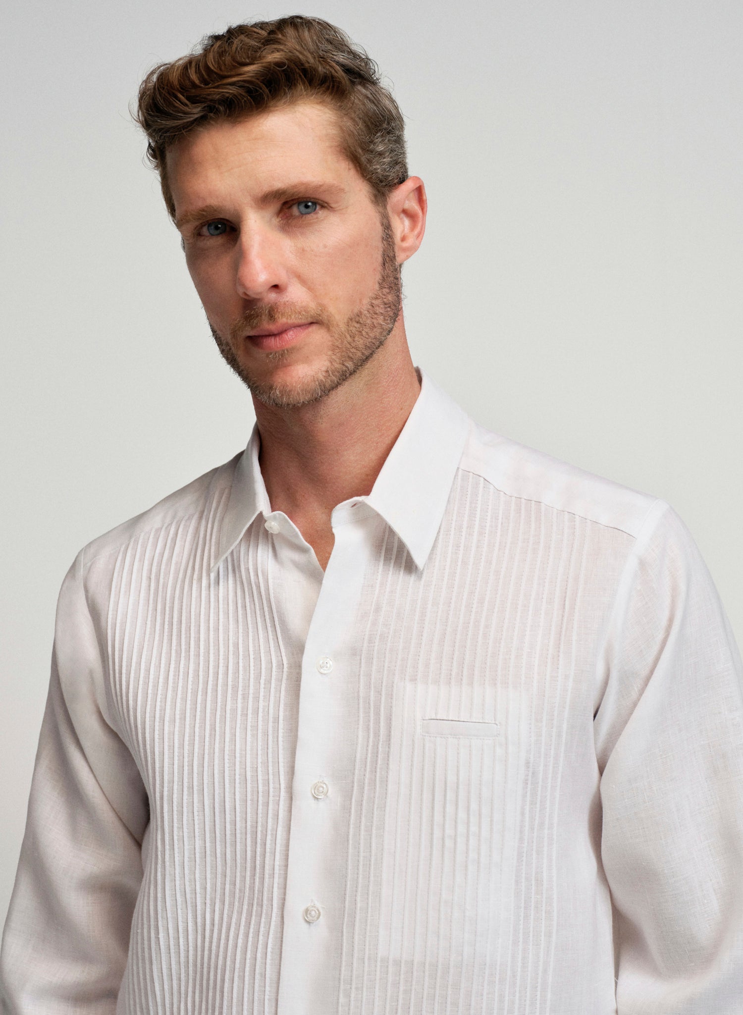 Guayabera presidencial blanca outlet