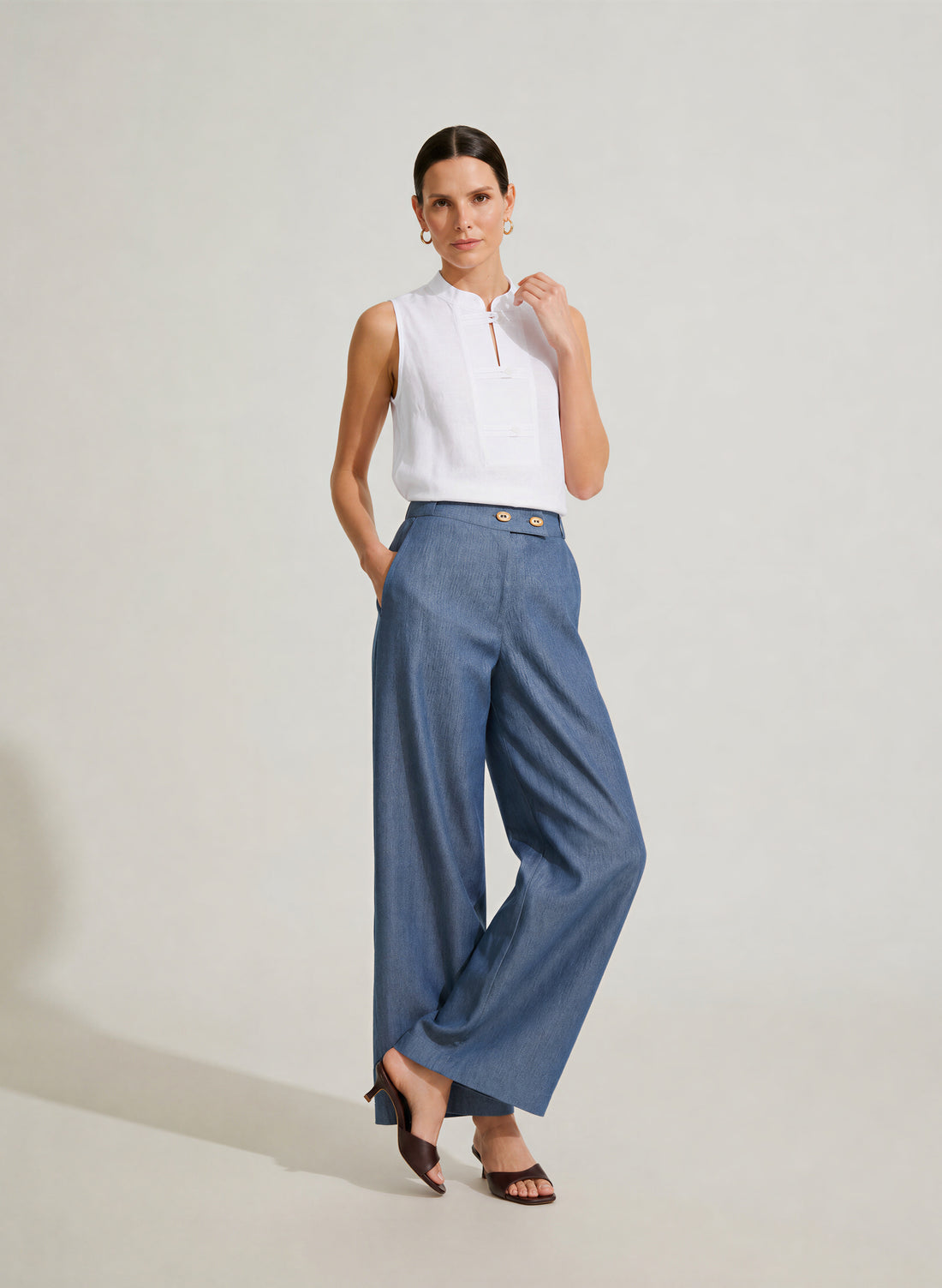 Pantalón Largo 100% Lino Zahur