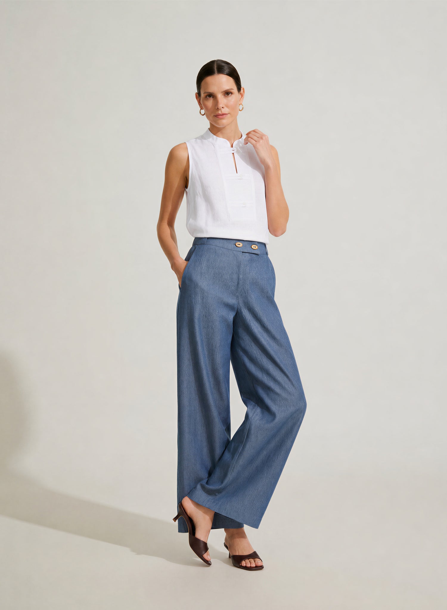 Pantalón Largo 100% Lino Zahur