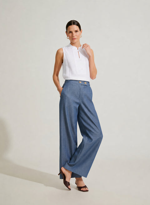 Pantalón Largo 100% Lino Zahur