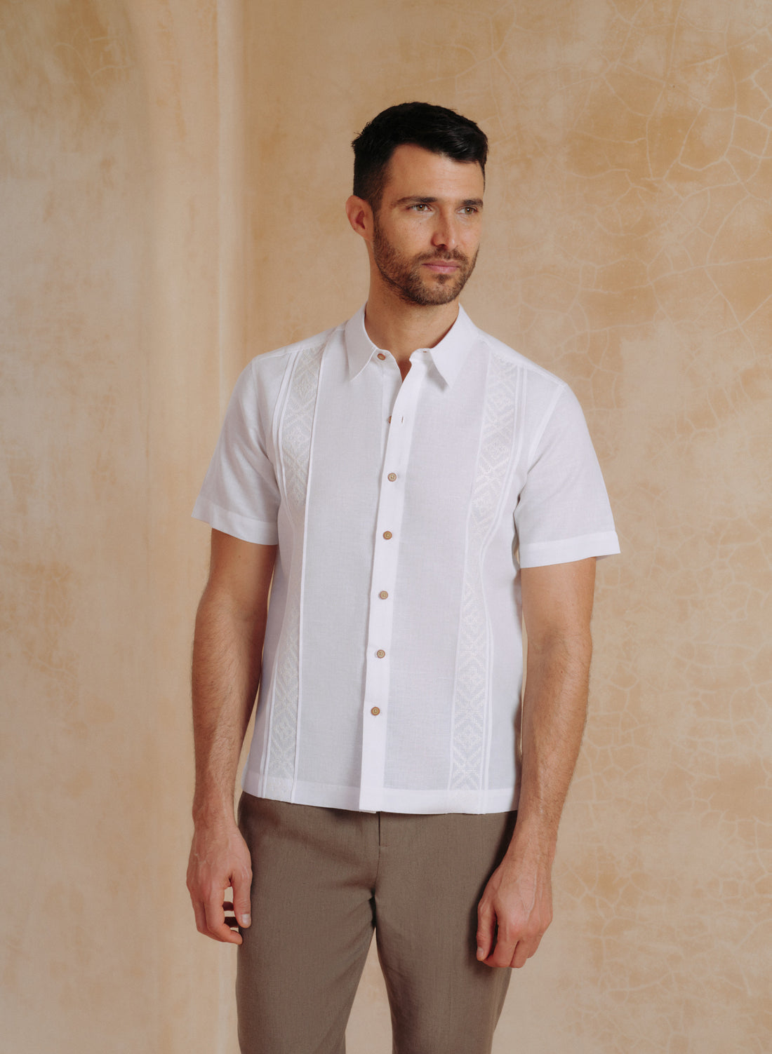 Guayabera manga corta Lino Algodón Robledo