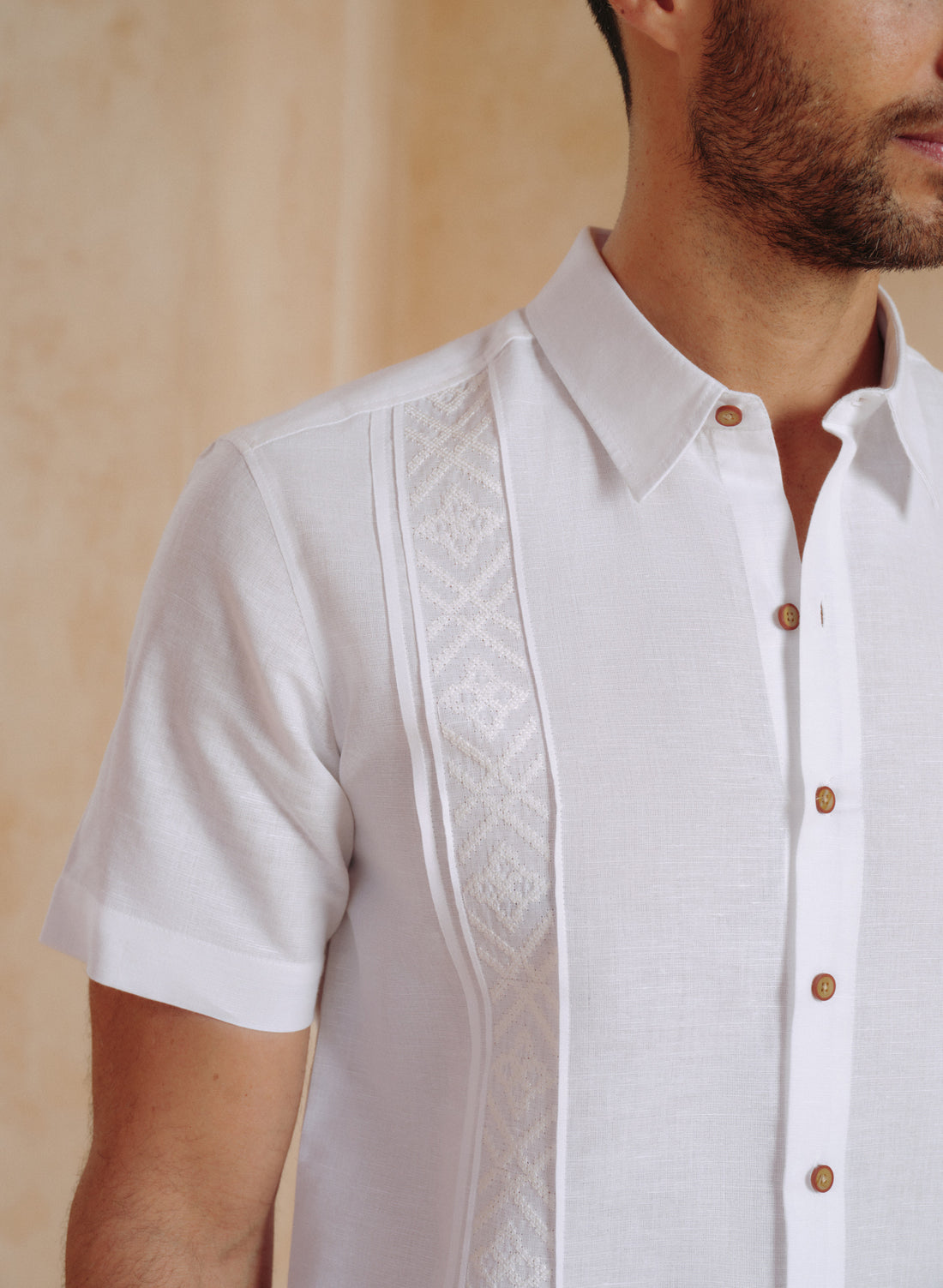 Guayabera manga corta Lino Algodón Robledo