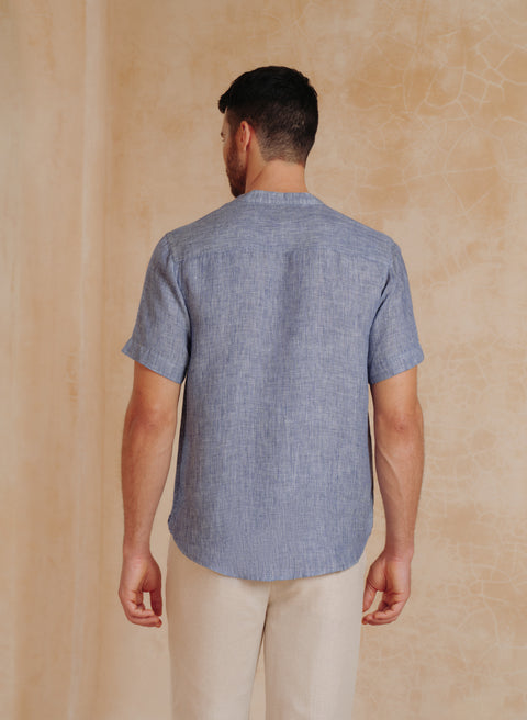 Camisa manga corta 100% Lino Rokas