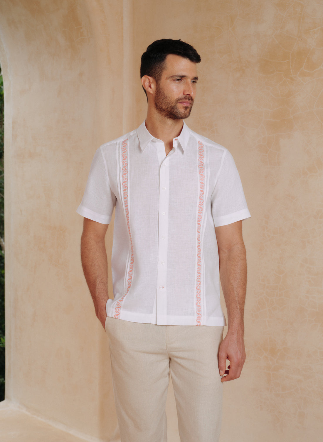 Guayabera manga corta Lino Algodón Rua