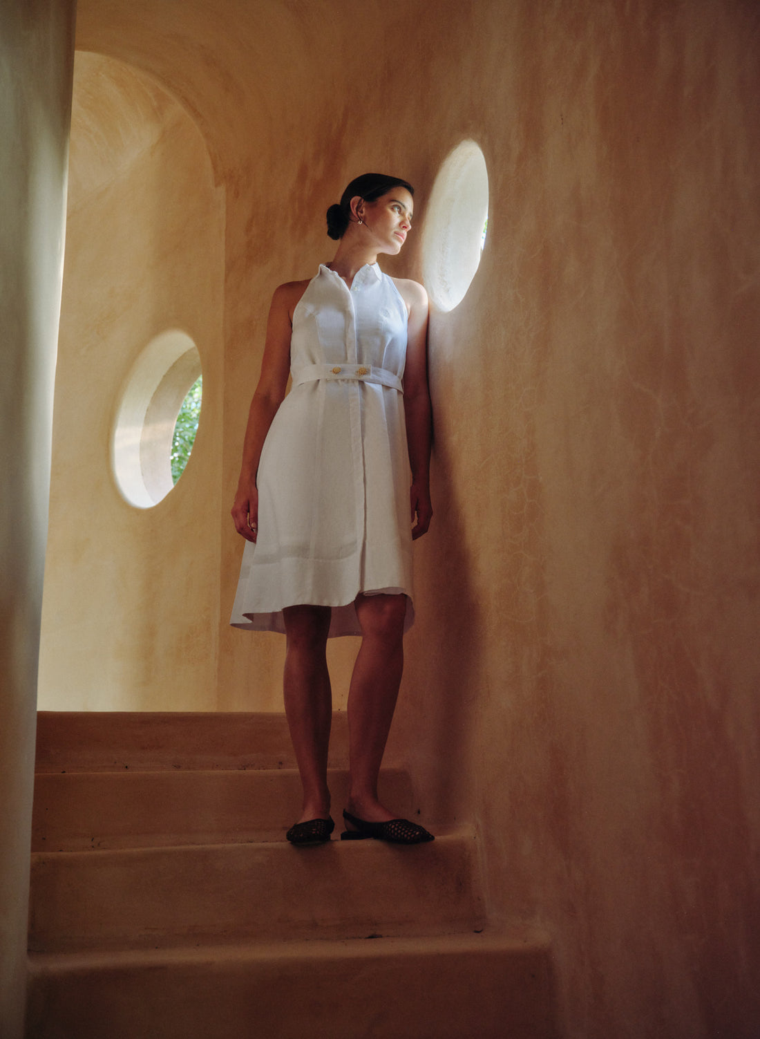 Vestido Corto Lino Algodón Sienna