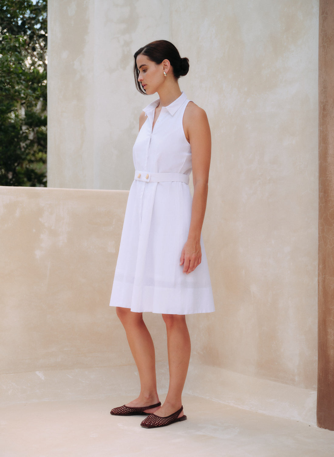 Vestido Corto Lino Algodón Sienna