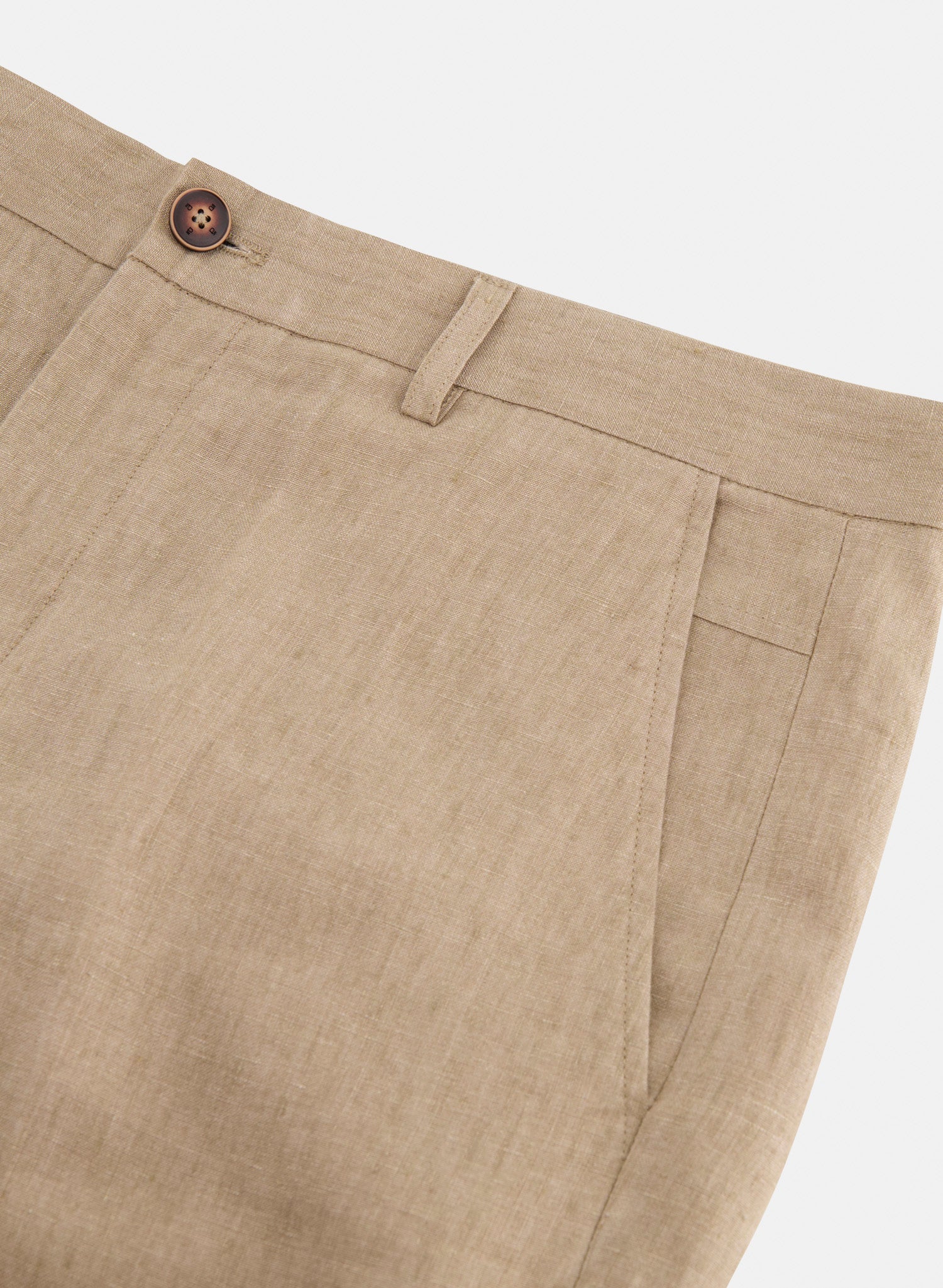 Pantalón 100% Lino Slim Chino Semolina