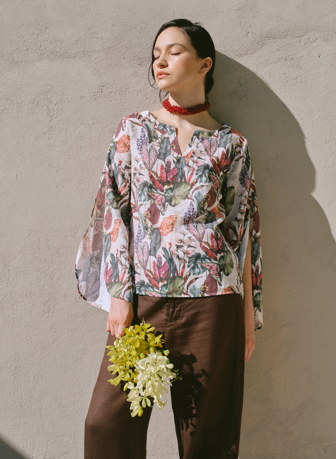 Blusa manga larga Strellitzia