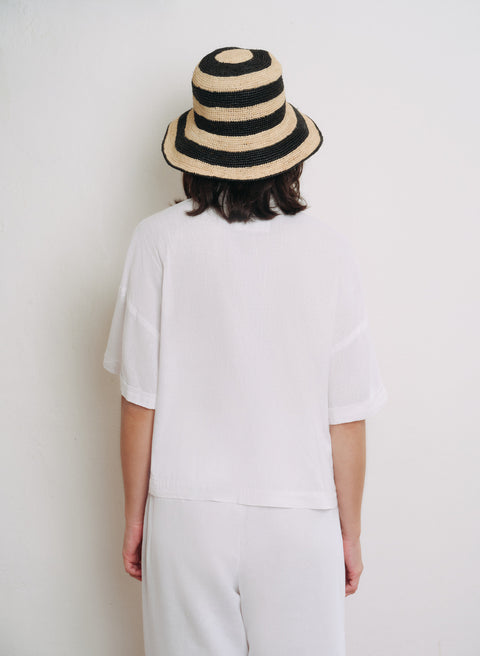Blusa manga corta Lino Algodón Tene