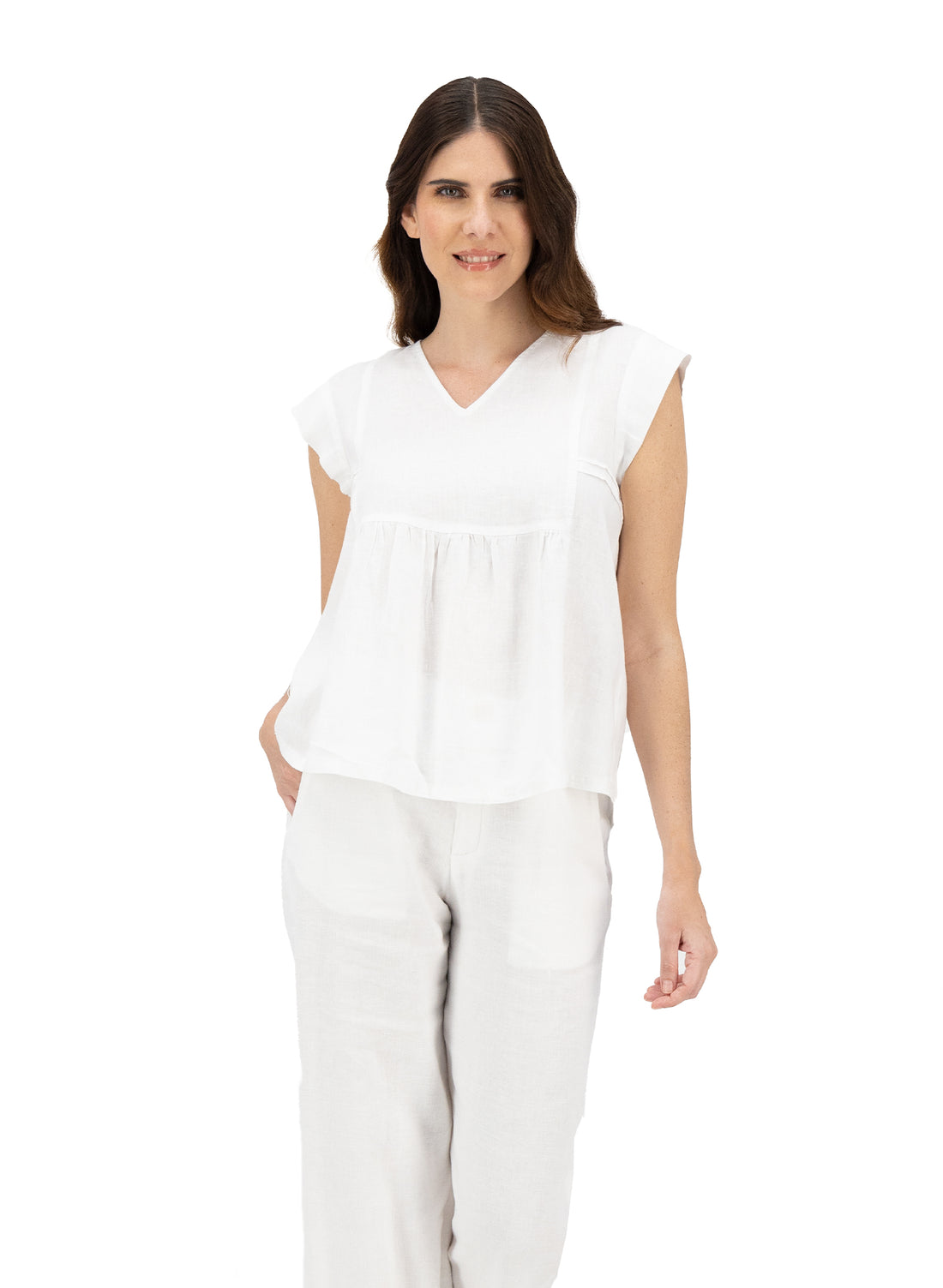 Blusa manga corta Tolmeita blanco