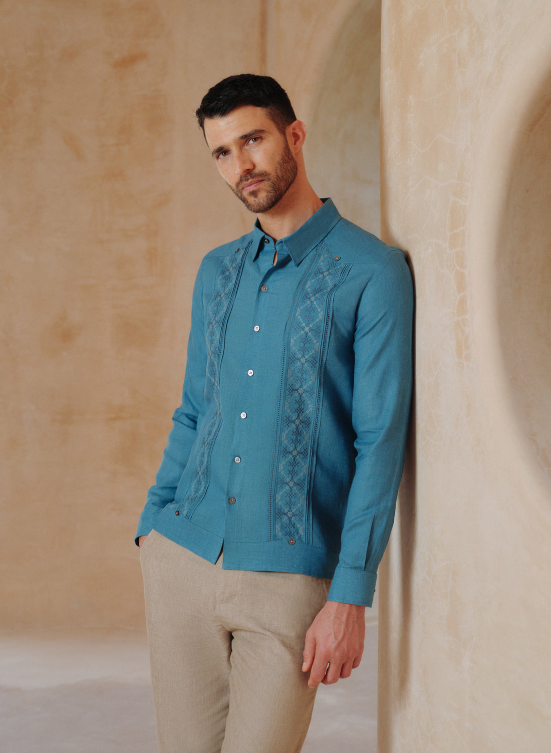 Guayabera 100% Lino Varian