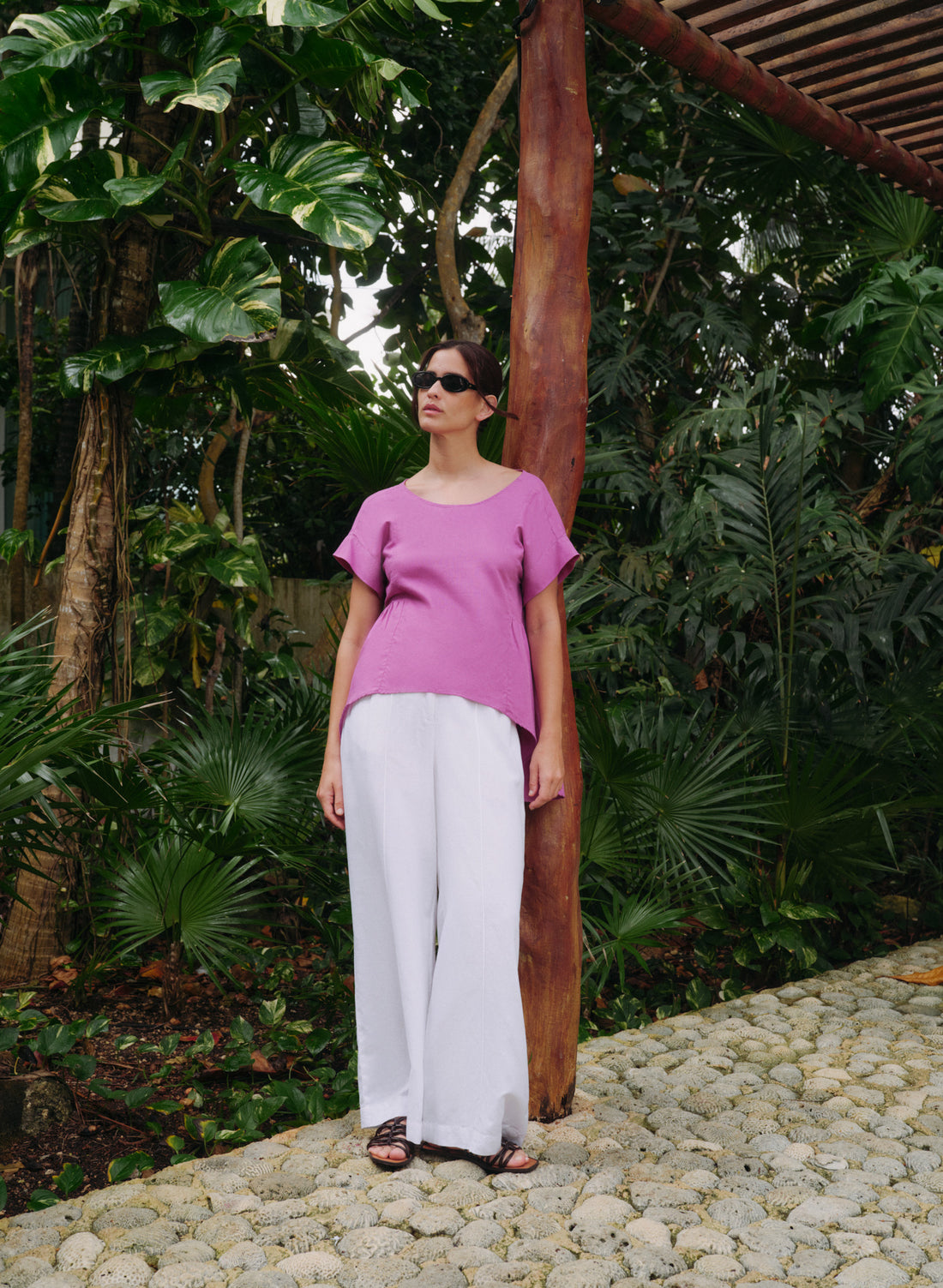 Blusa sin mangas Lino Algodón Vene