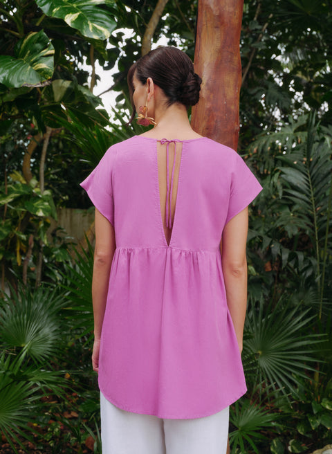 Blusa sin mangas Lino Algodón Vene