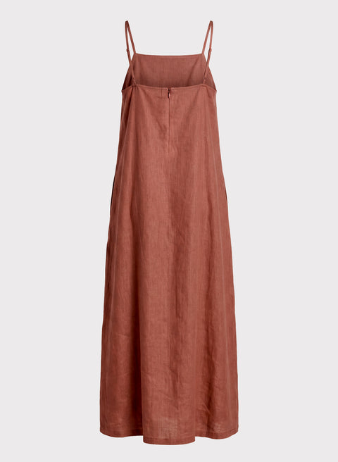 Vestido largo 100% Lino Flakes