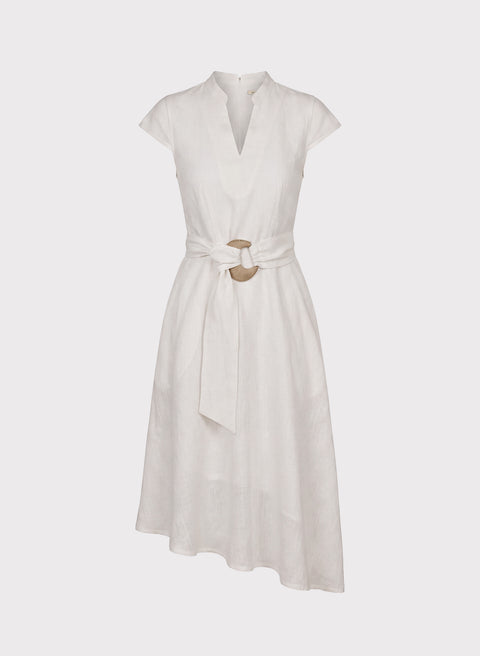 Vestido corto 100% Lino Lucetia