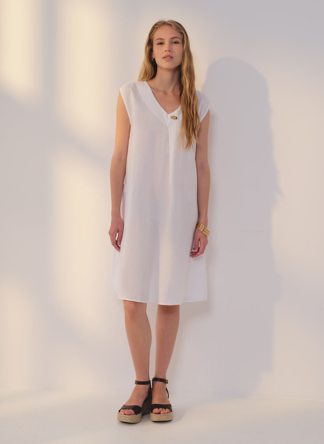 Vestido corto Lino Algodón Carcura