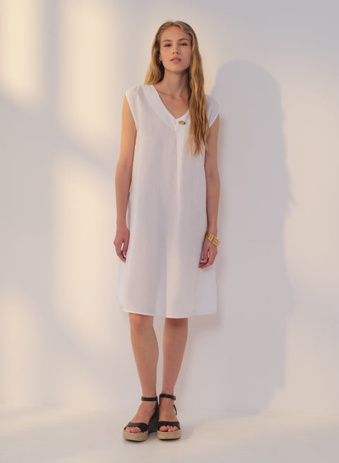 Vestido corto Lino Algodón Carcura