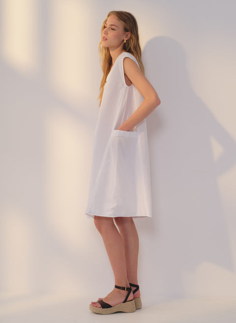 Vestido corto Lino Algodón Carcura