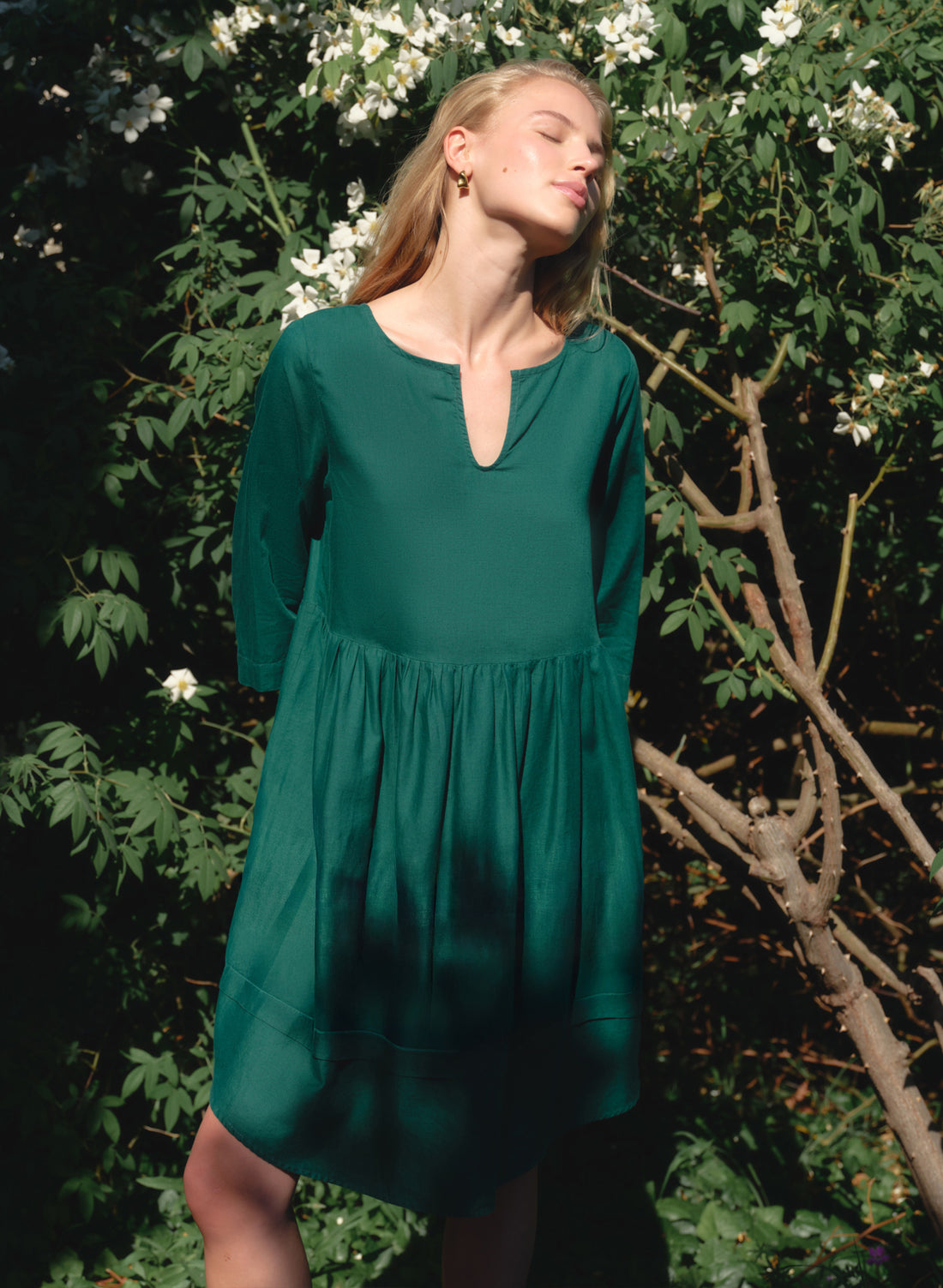 Vestido midi Lino Algodón Dachla