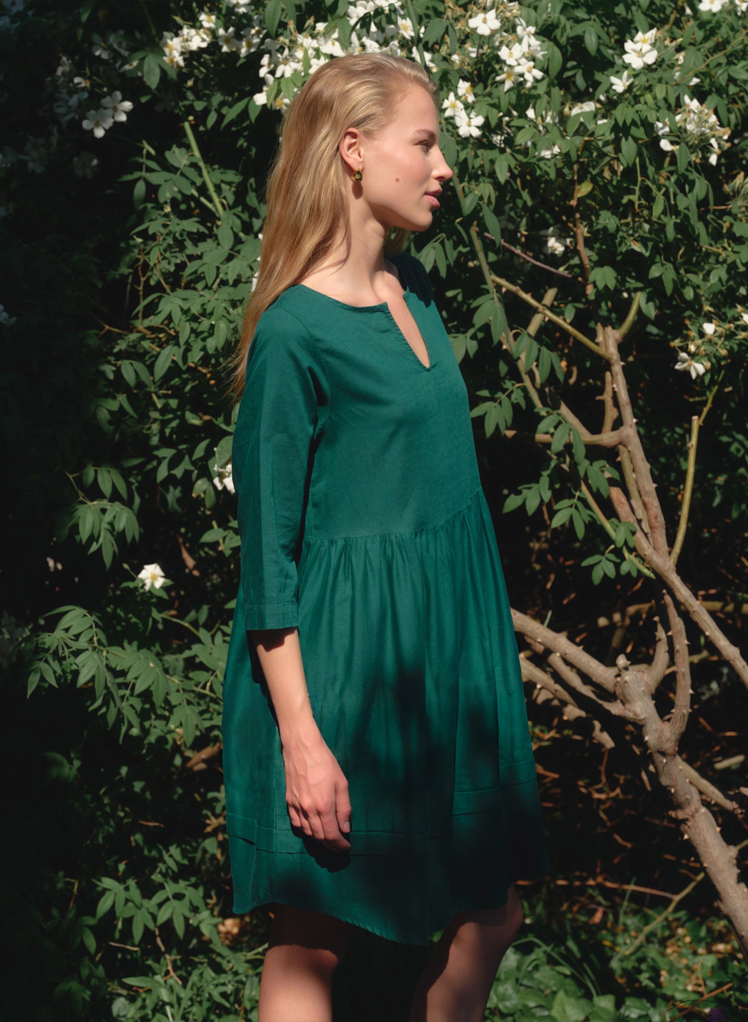 Vestido midi Lino Algodón Dachla