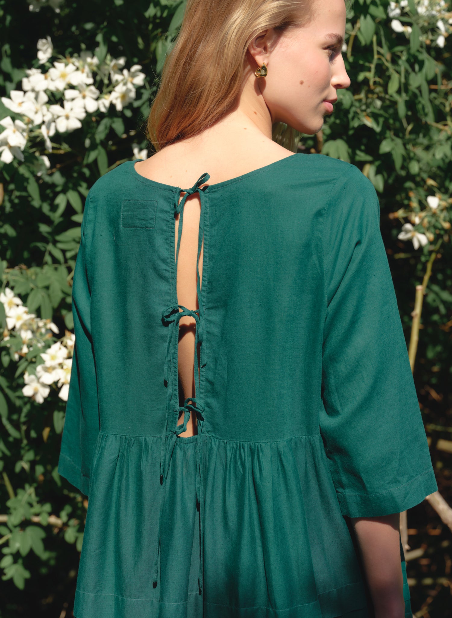 Vestido midi Lino Algodón Dachla