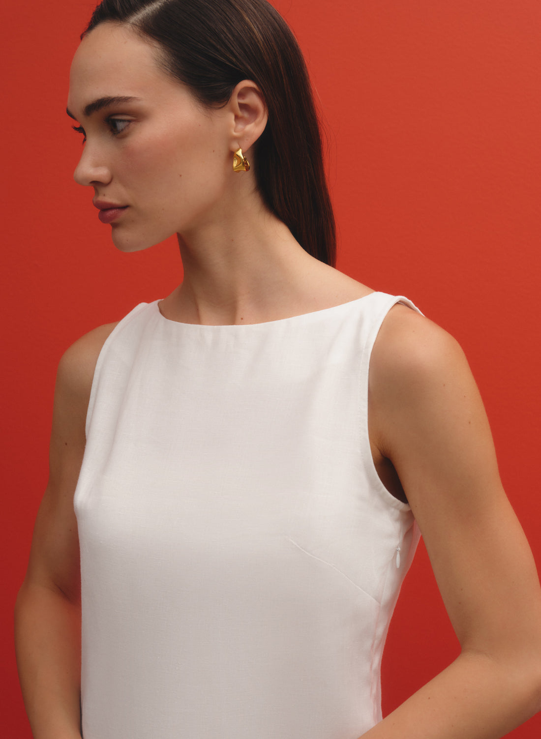 Vestido corto 100% lino Kent