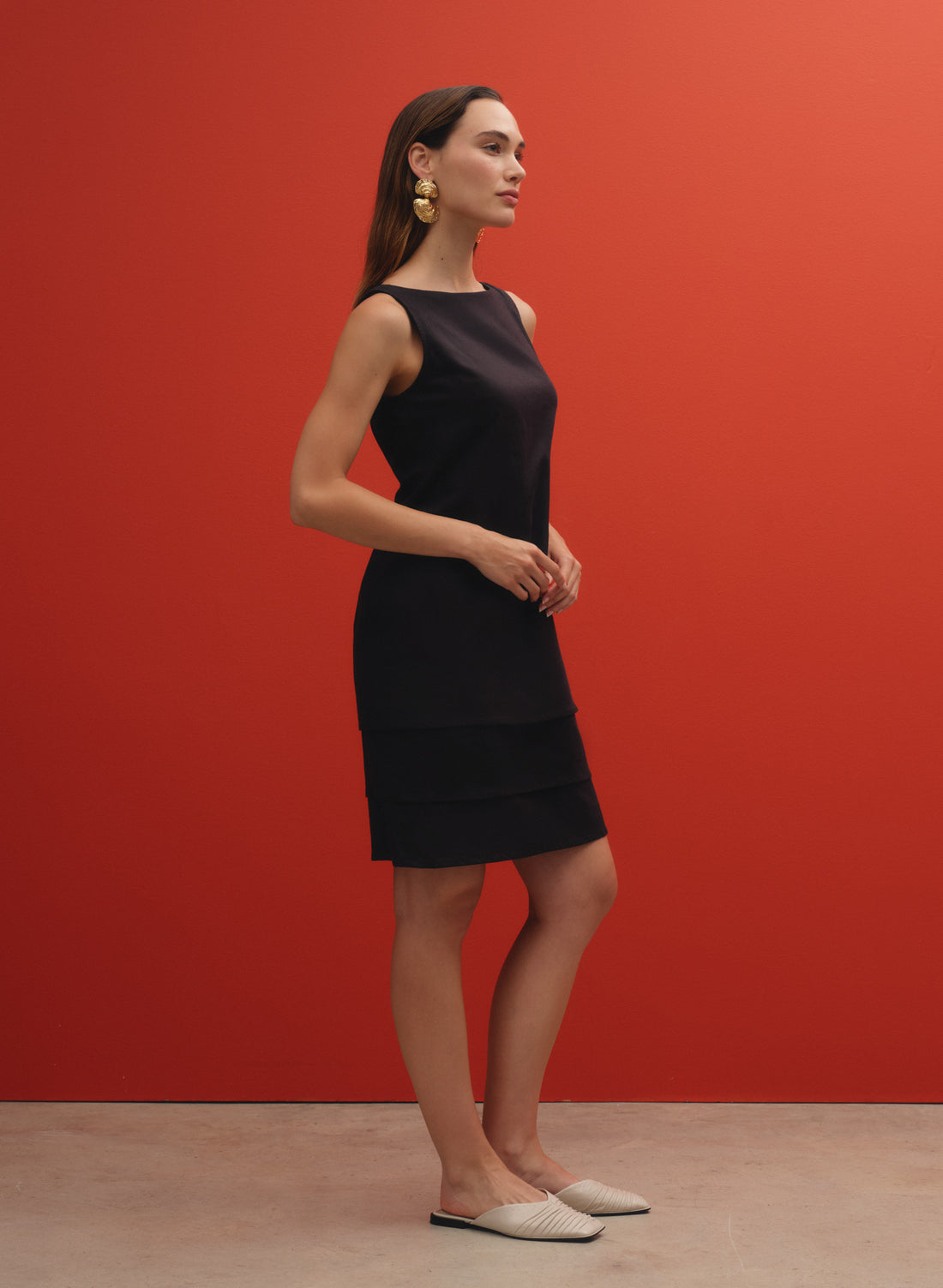 Vestido midi 100% lino Kent