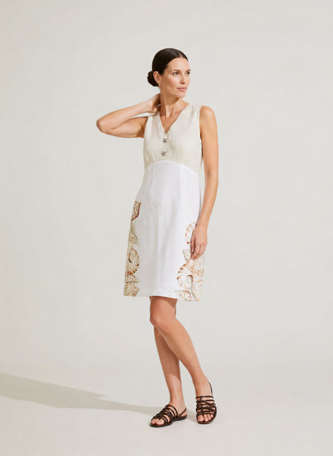 Vestido corto 100% Lino Shella