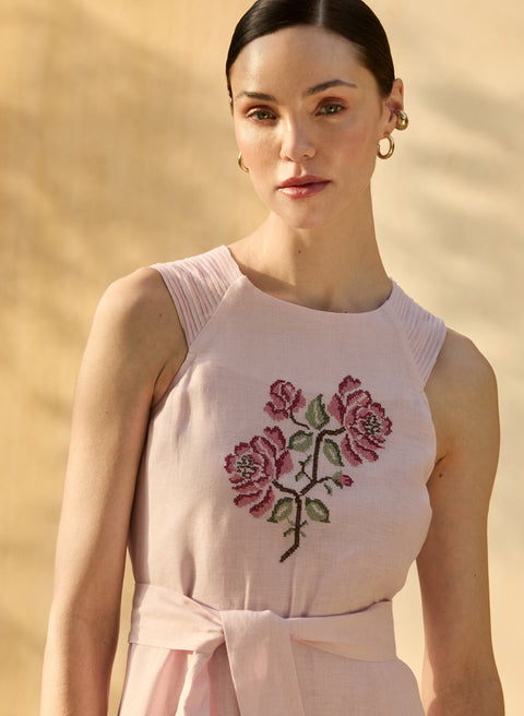 Vestido largo 100% Lino Litzaria