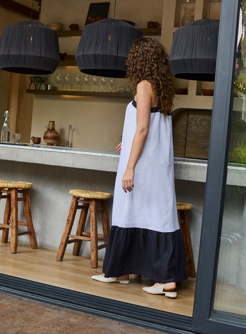 Vestido largo 100% Lino Nyx