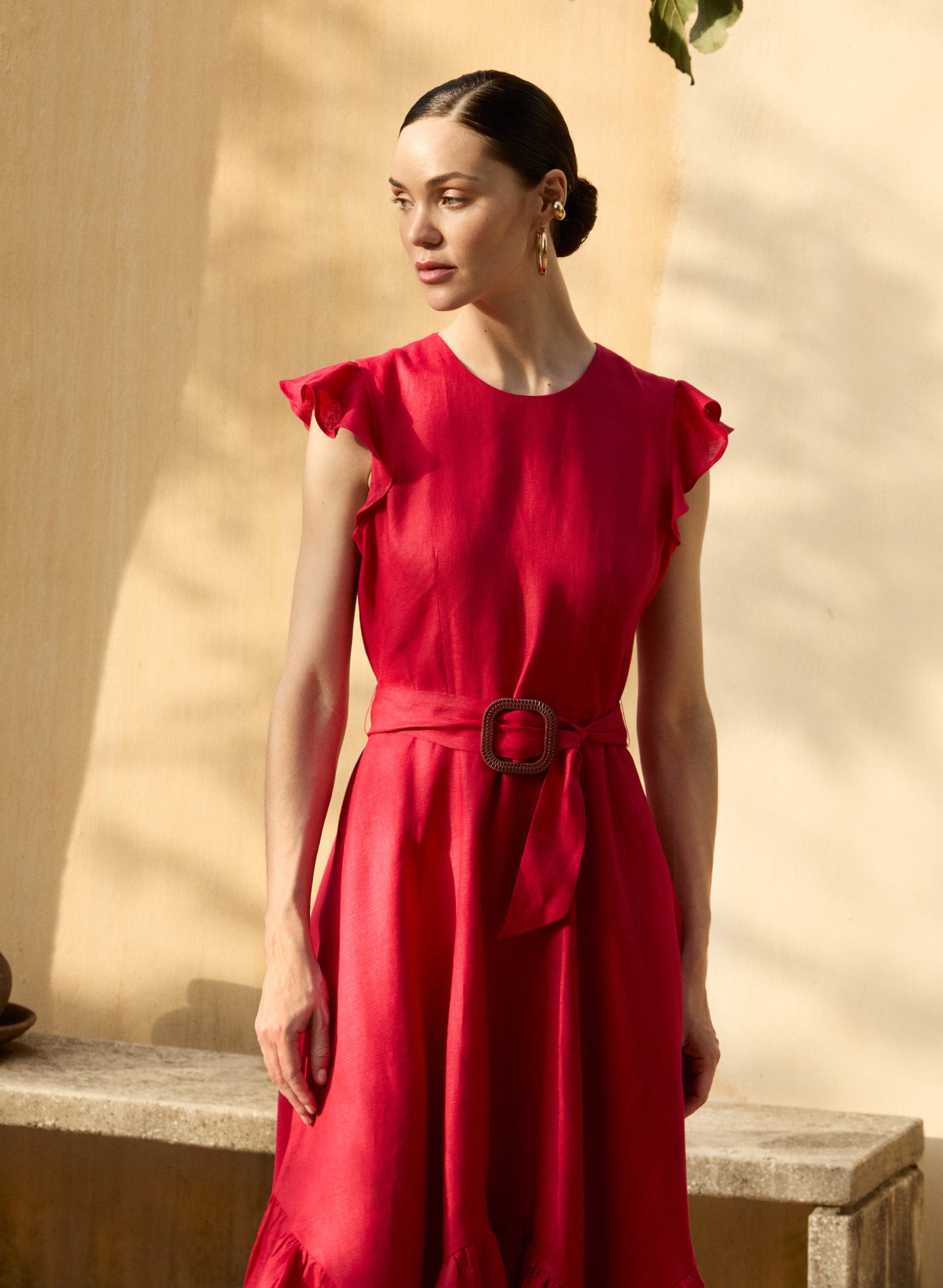 Vestido Corto 100% lino Ole