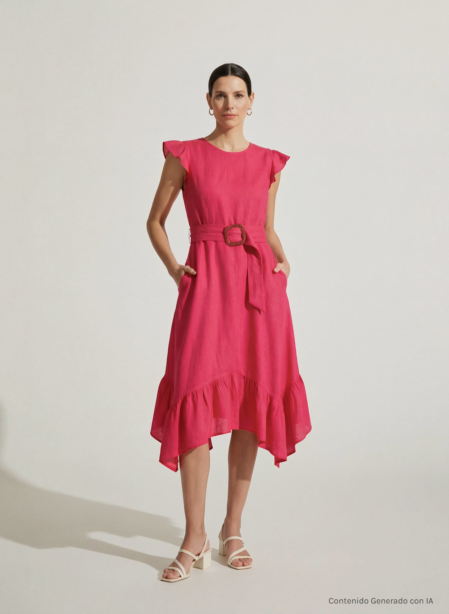 Vestido Corto 100% lino Ole