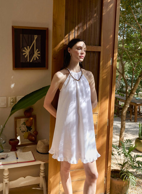 Vestido corto 100% Lino Ulta