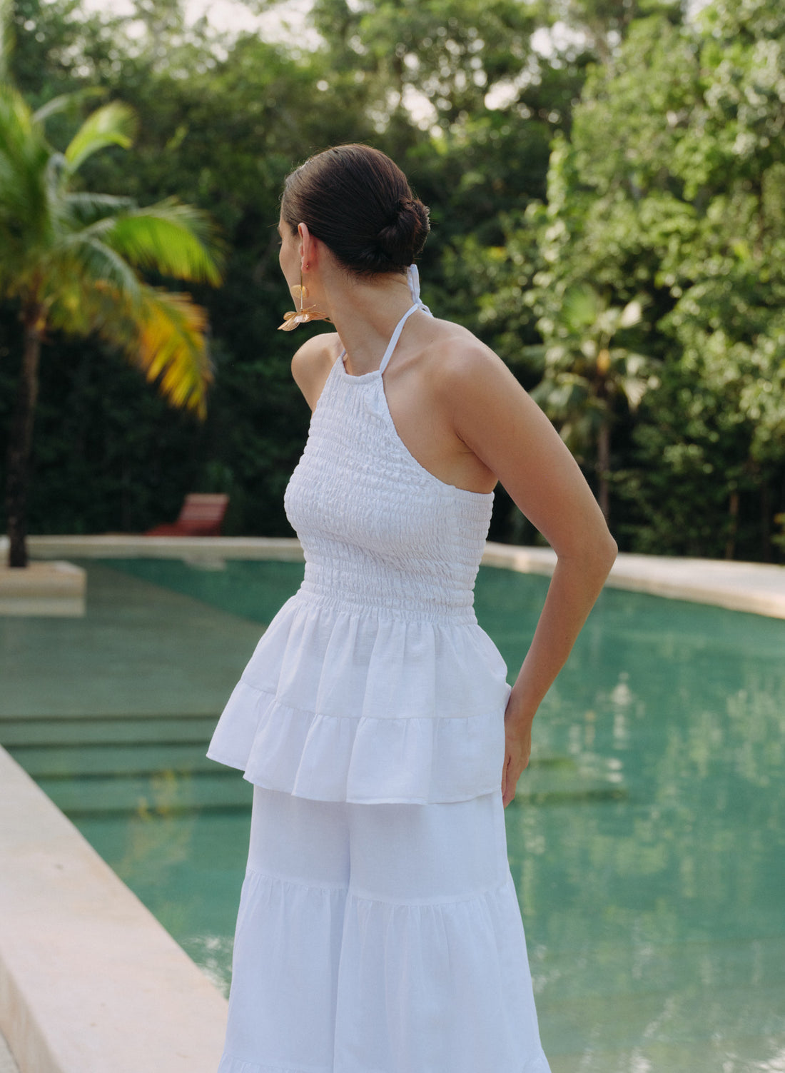 Blusa sin mangas Lino Algodón Xcacel