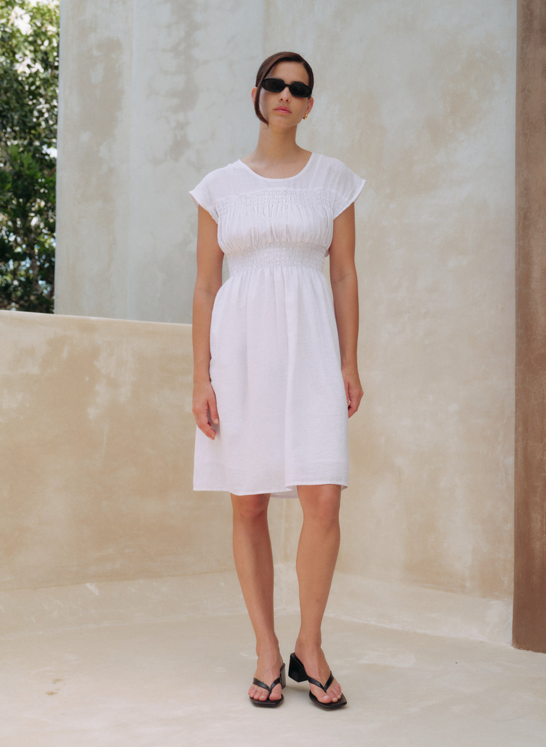 Vestido Corto Lino Algodón Yelapa