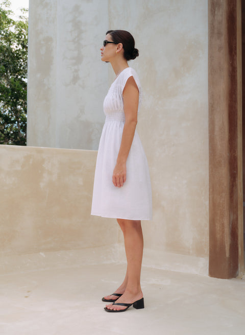Vestido Corto Lino Algodón Yelapa