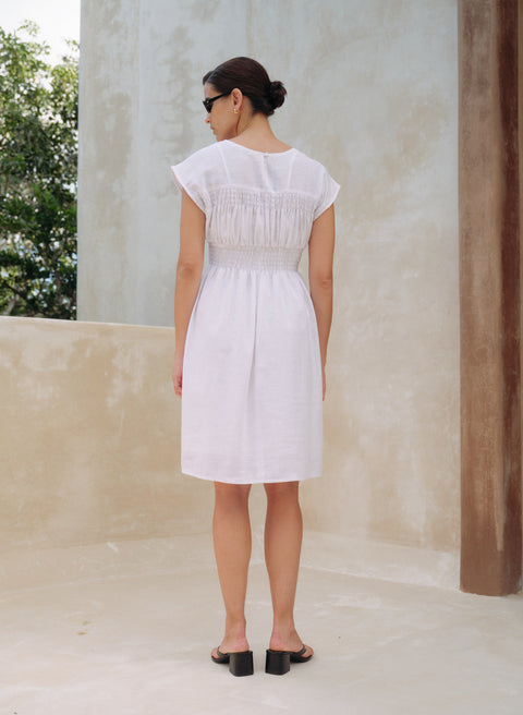 Vestido Corto Lino Algodón Yelapa