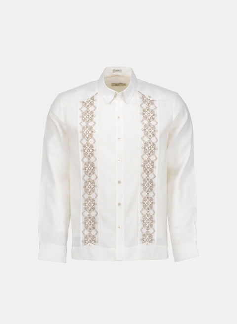 Guayabera manga larga 100% Lino Zolezzi
