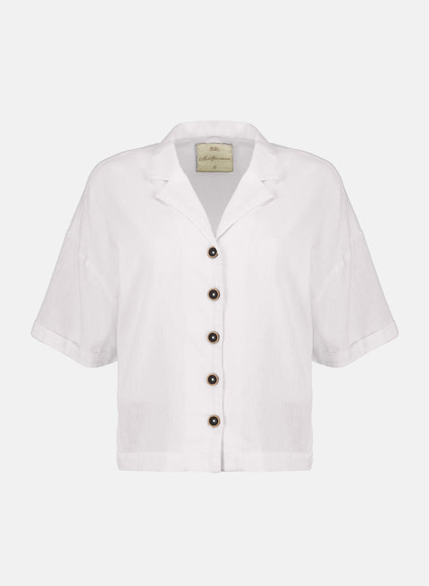 Blusa manga corta Lino Algodón Tene