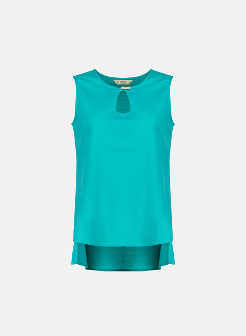 Blusa sin mangas Lino Algodón Terranova