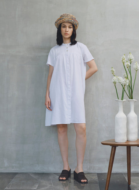 Vestido Corto 100% Lino Loutsa