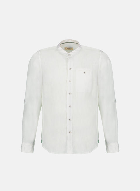 Camisa Cuello Mao 100% Lino Elen